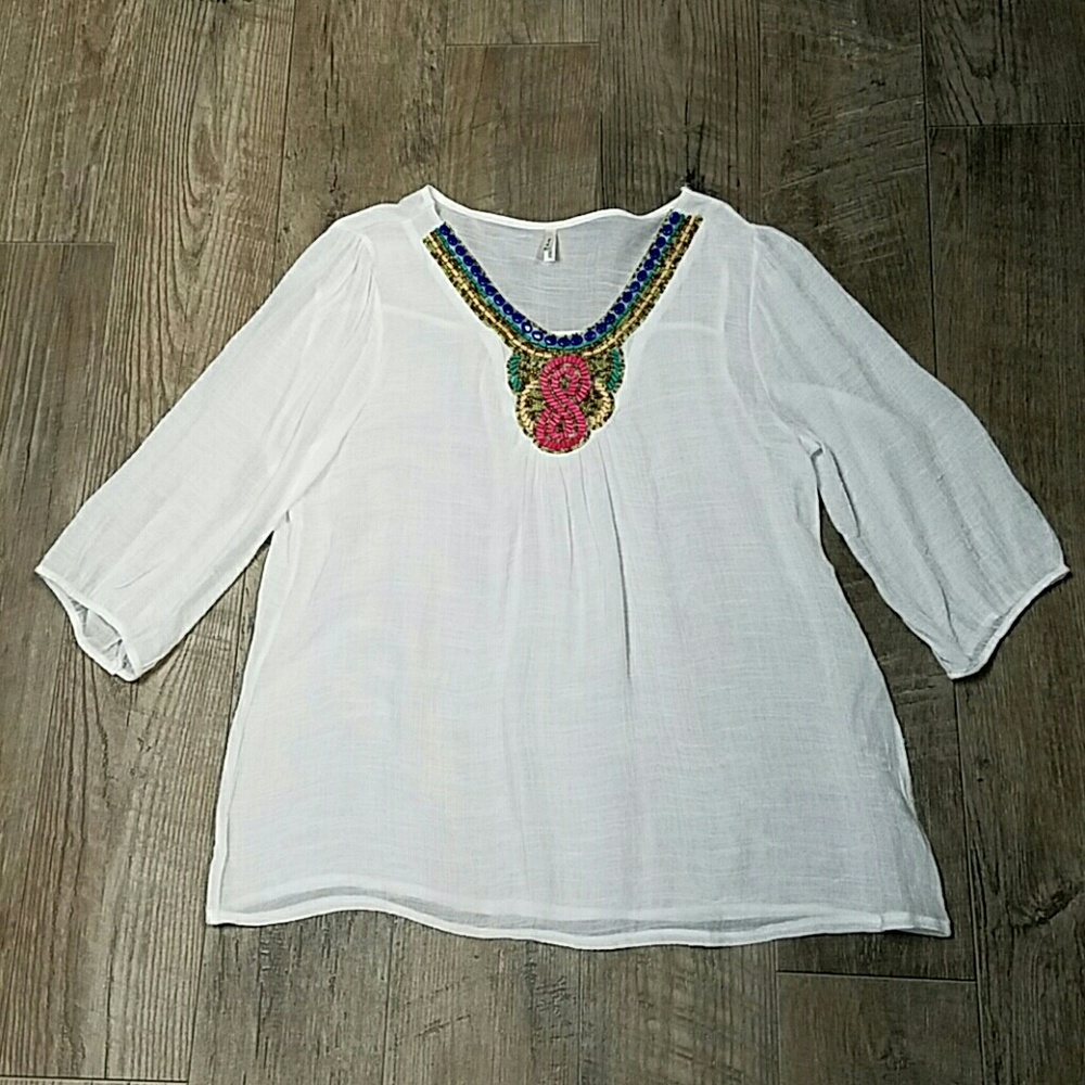 ire Beaded Blouse NWOT
